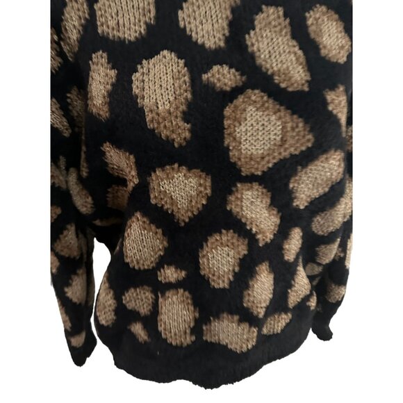 MICHAEL KORS Animal Print Dark Camel Sweater Size Small NEW - Picture 4 of 5